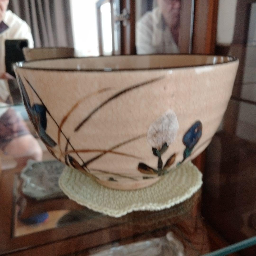 Amazon.co.jp: げ 中国骨董 乾山菖蒲お茶碗 在銘あり 美しい茶道具大変