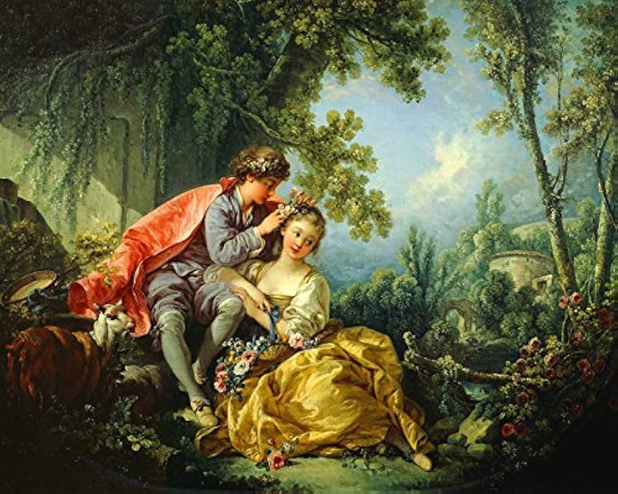 Amazon.co.jp: 世界の名画 フランソワ ブーシェ 四季－春 ジクレー