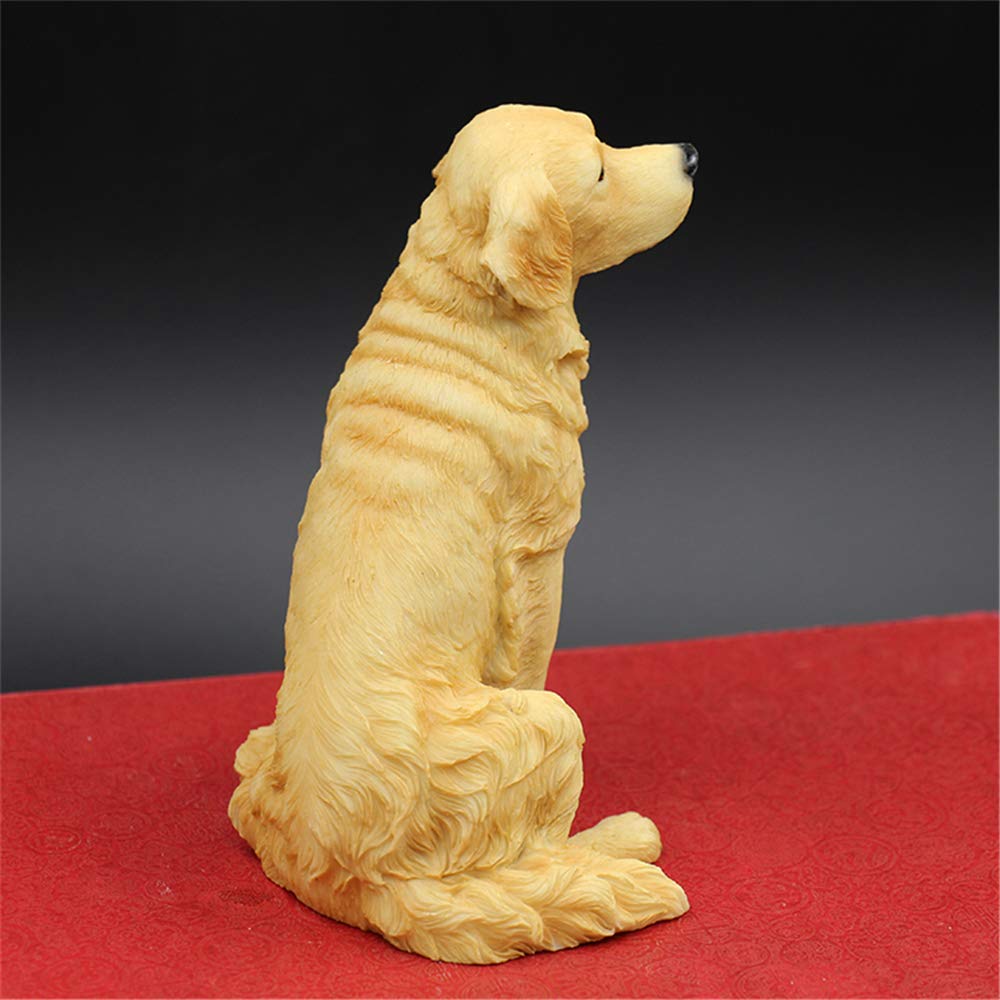 Amazon.co.jp: 高さ5.7インチ ゴールデンレトリバー像 彫刻 座っている
