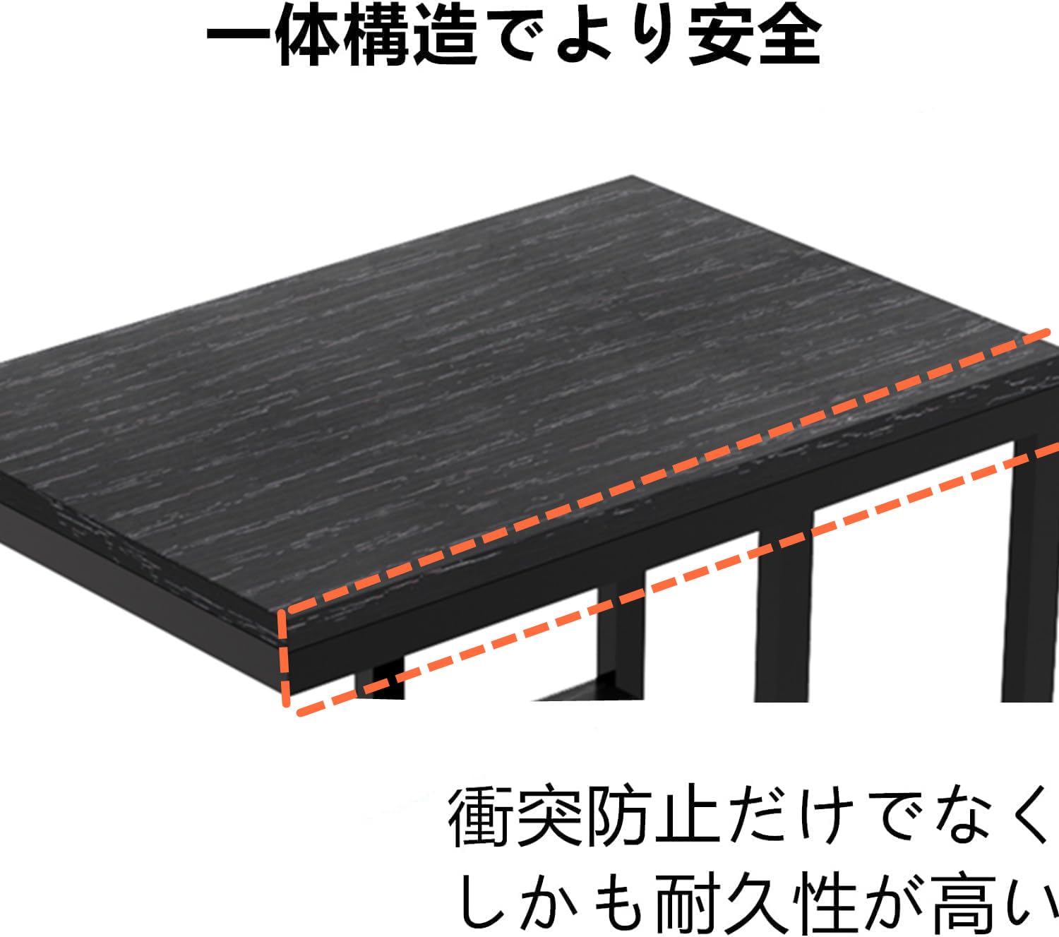 Amazon｜ZXD サイドテーブル ワゴン キャスター付きコの字型デザイン