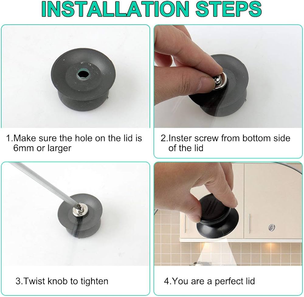 Amazon.co.jp: uxcell 蓋ノブ パンポットカバーグリップ 鍋ツマミ 耐熱