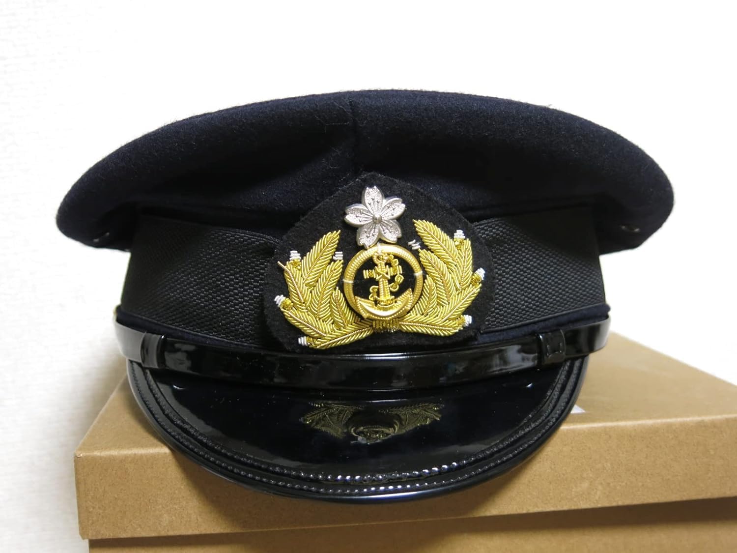 Amazon.co.jp: WW2 大日本帝国海軍 士官軍帽 前章付 精密複製 IJN 制帽