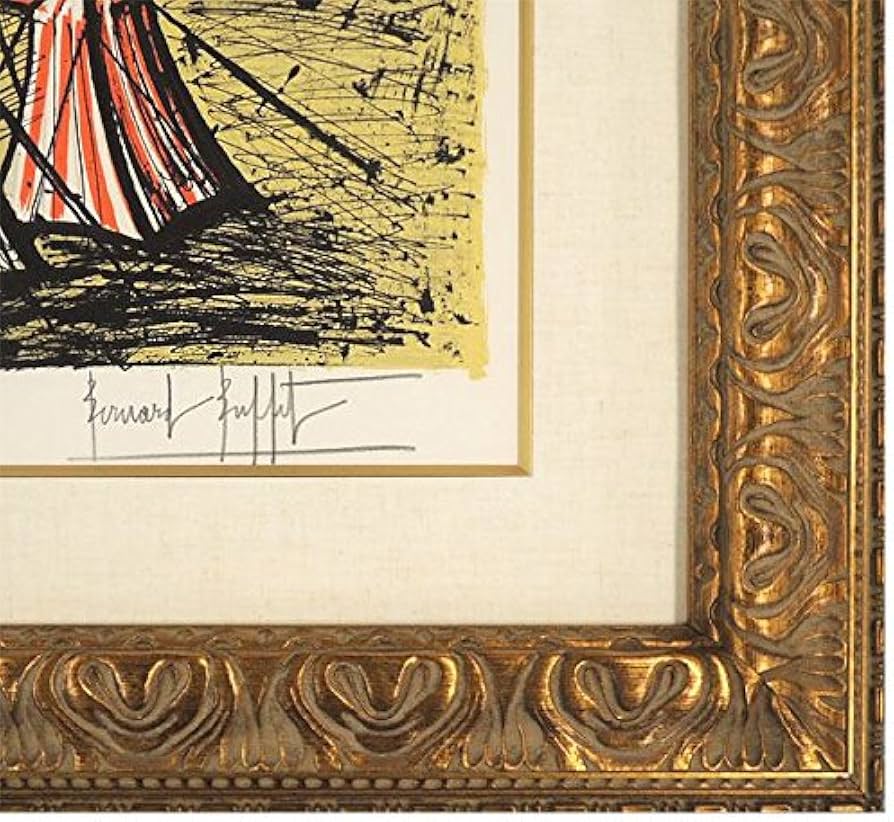 Amazon.co.jp: ベルナール・ビュフェ『海岸のテント』リトグラフ 風景