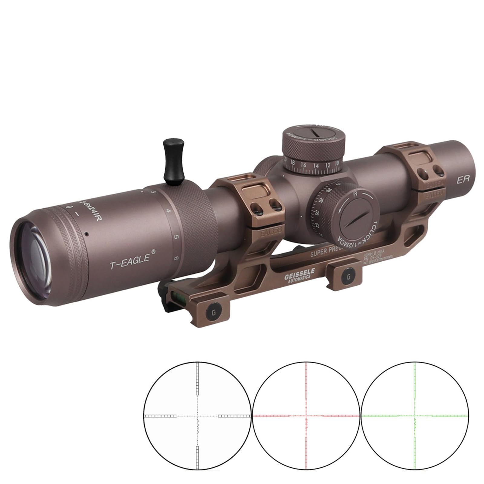 Amazon.co.jp: T-EAGLE ライフルスコープ 1.2-6x24IRHK-DE可変倍率