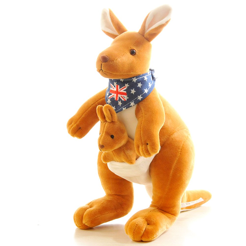 Amazon.co.jp: ふく福 可愛い カンガルー 親子 ぬいぐるみ カンガルー