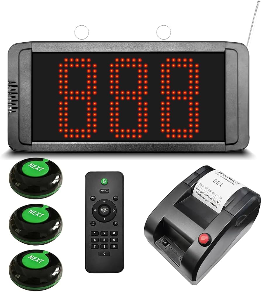 Amazon.co.jp: CYSSJF 受付番号表示器&発券機｜順番待ち 呼び出しベル