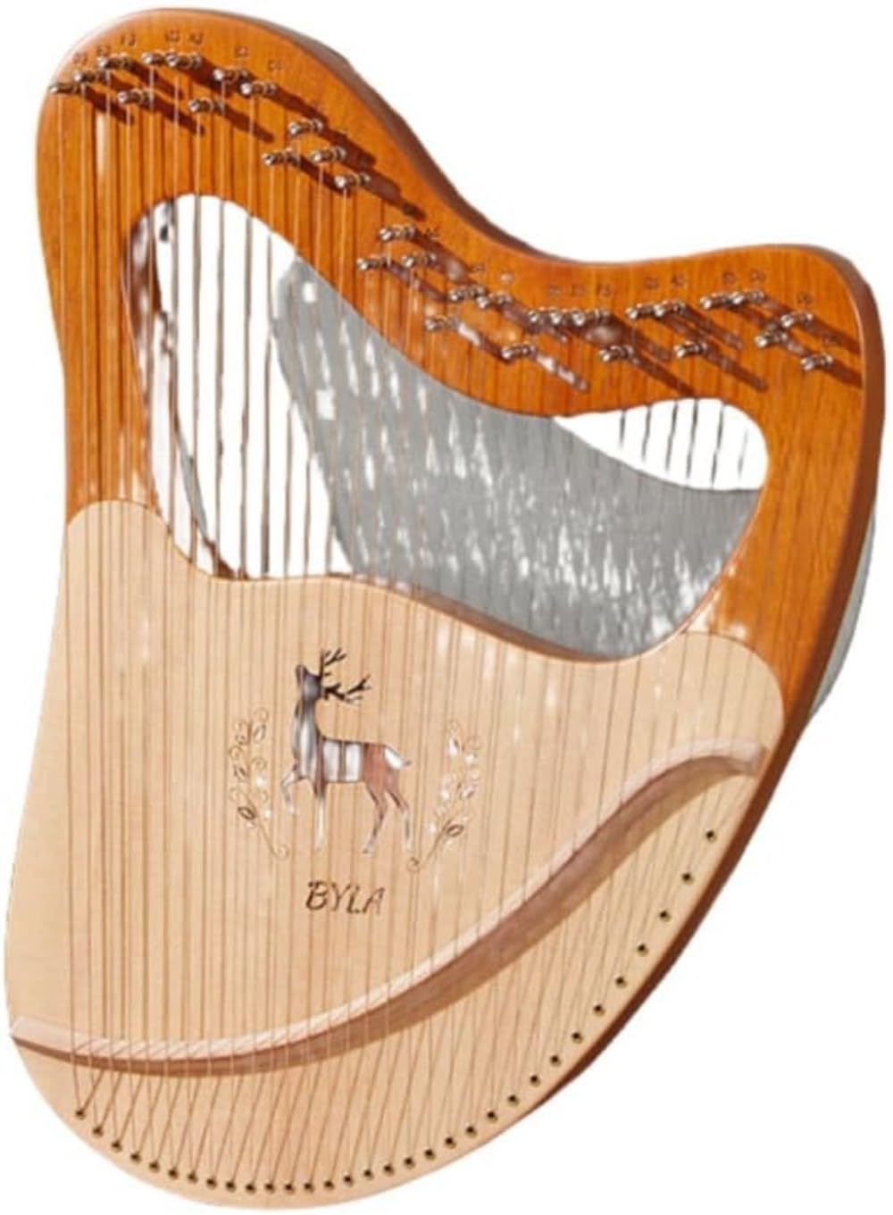 Amazon | Getgen32 弦ハープ 小型ハープ ポータブル 32 弦ライアー