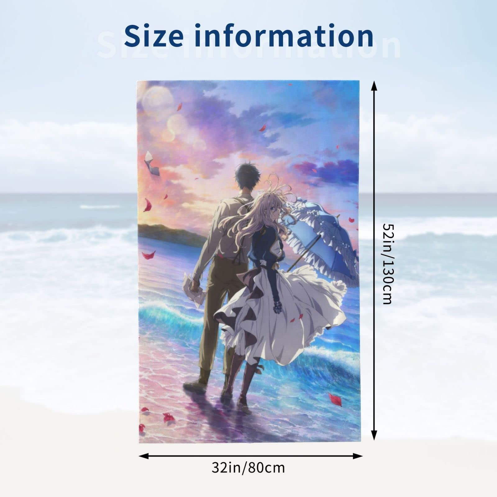 Amazon｜ヴァイオレットエヴァーガーデン アニメ バスタオル 大判 吸水