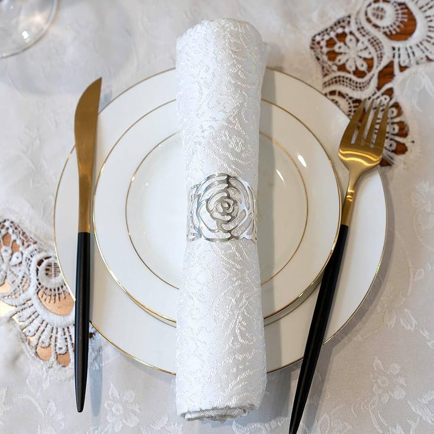 Amazon｜ナプキンリング 12個セット ナプキン留め 結婚式 披露宴 薔薇
