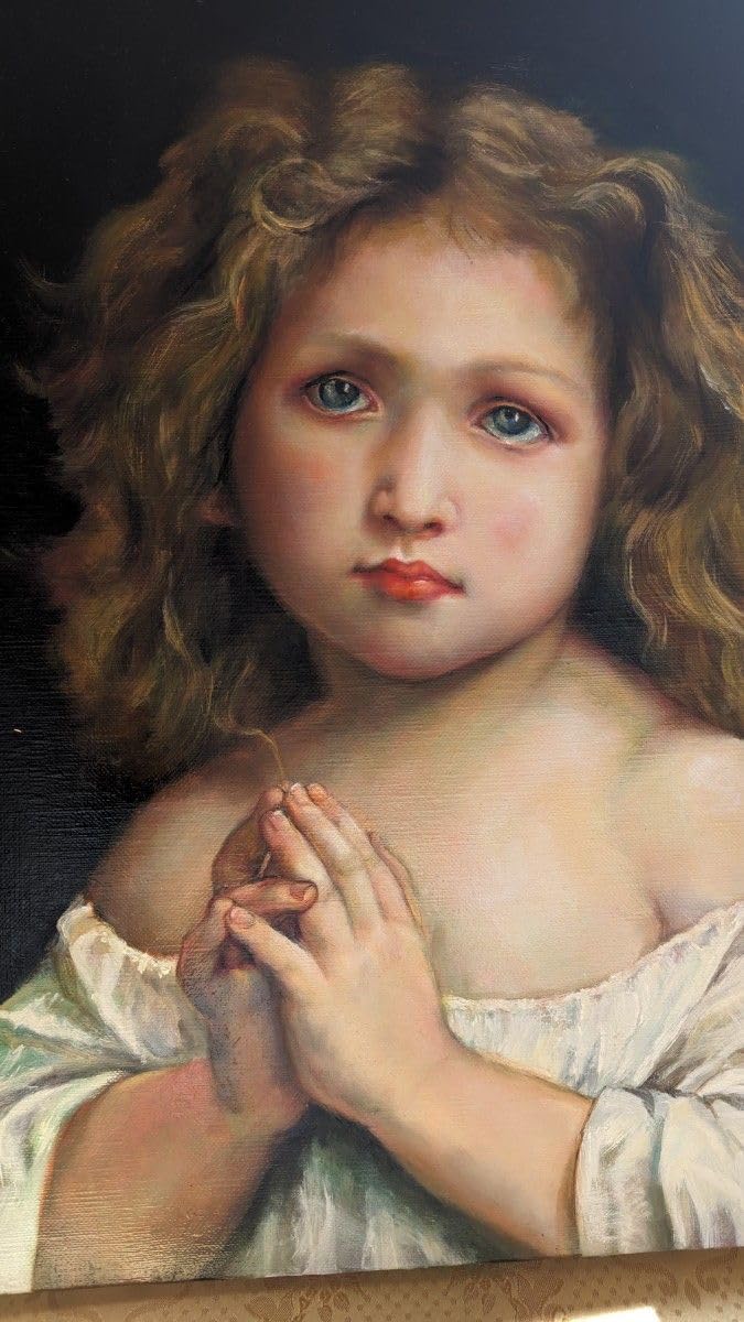 Amazon.co.jp: 油絵摸写ブグロー少女国立西洋美術館所蔵 額なし