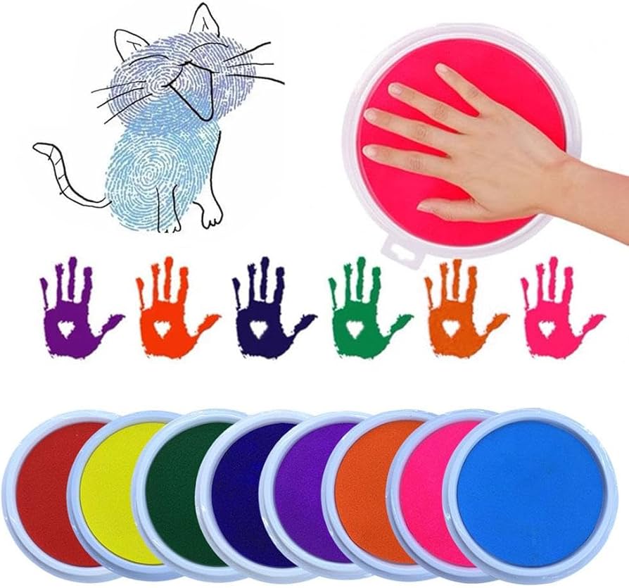 Amazon.co.jp: Shnmersy スタンプ台 8色セット インクパッド DIY 水性