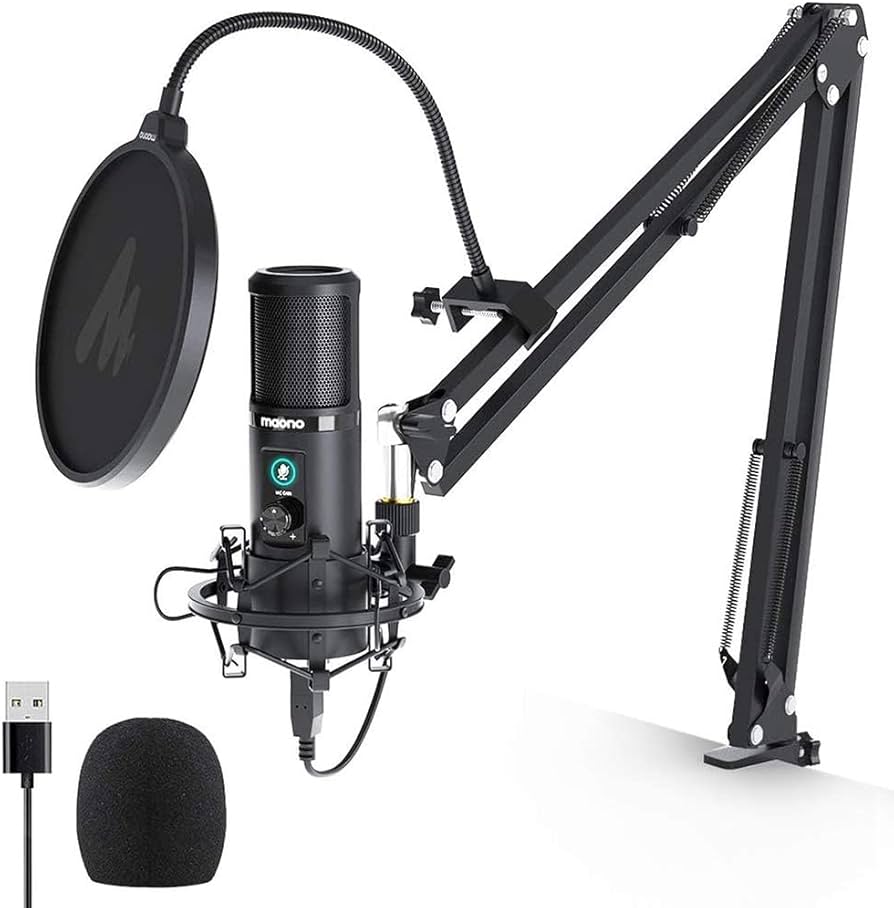 Amazon.co.jp: MAONO USB マイク コンデンサーマイク PCマイク セット