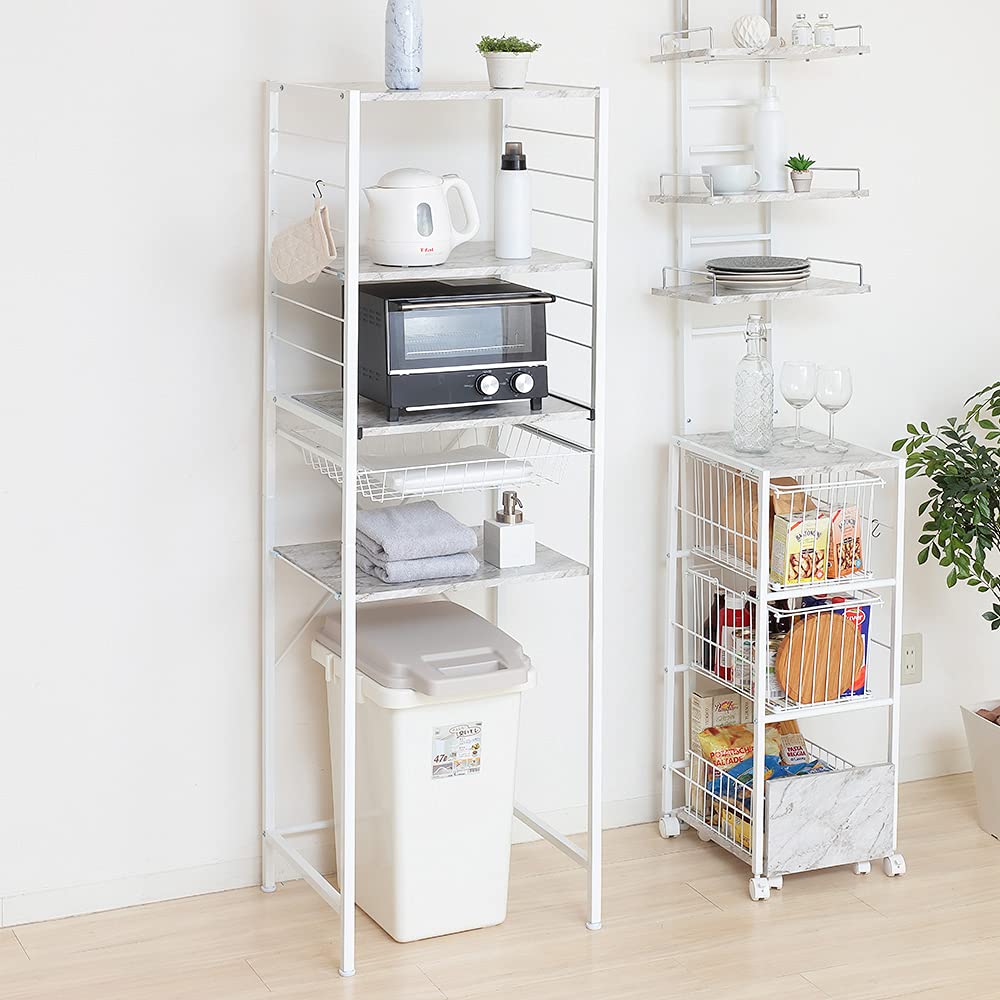 Amazon.co.jp: ヤマソロ レンジ台 ゴミ箱上ラック 52幅 収納ラック