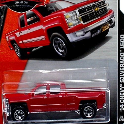Matchbox MBX Explorers '14 Chevy Silverado 1500 Red #29/120 by