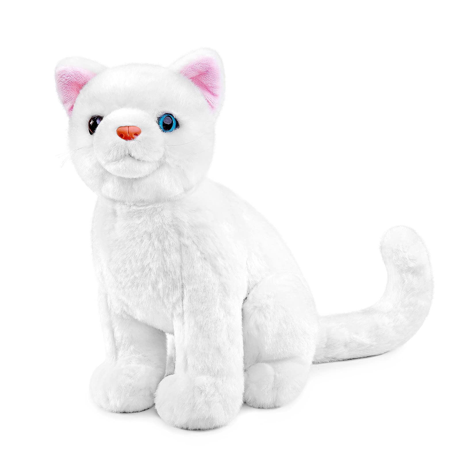 Amazon.co.jp: 小さなハート 人工白猫ぬいぐるみ ソフト かわいい