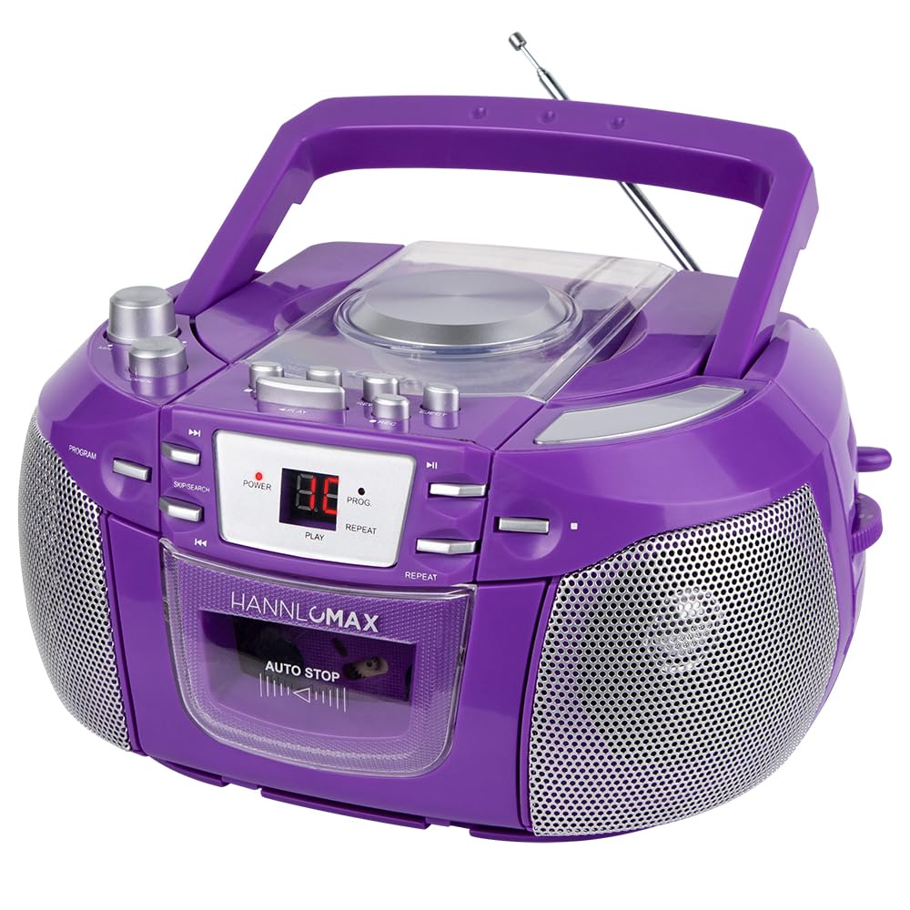 Amazon.com: HANNLOMAX HX-338CD CD Boombox, AM/FM Radio, Cassette
