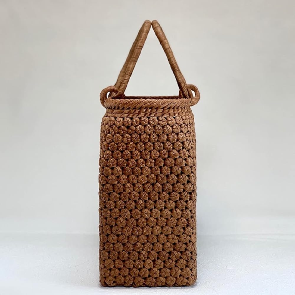 Amazon | [山葡萄] かごバッグ 【3mm 蔓/花編み/定番型/内布付き