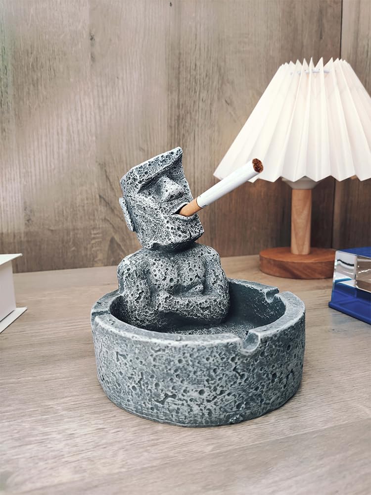 Amazon.co.jp: 灰皿 モアイ像 石像 Moai イースター 携帯灰皿 テーブル