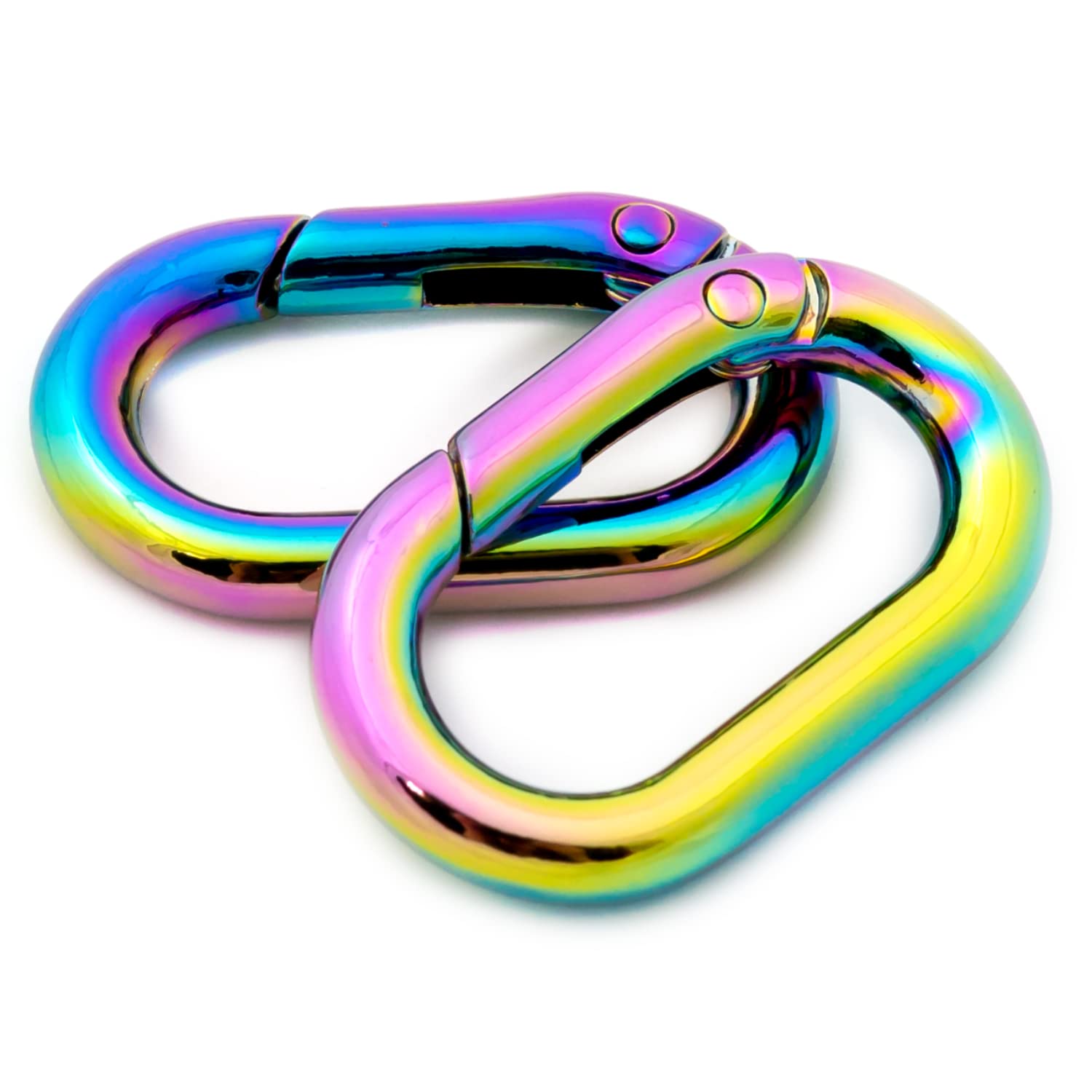 Amazon.com: Rainbow Carabiner Metal Spring Key Ring, 4 PCS Spring