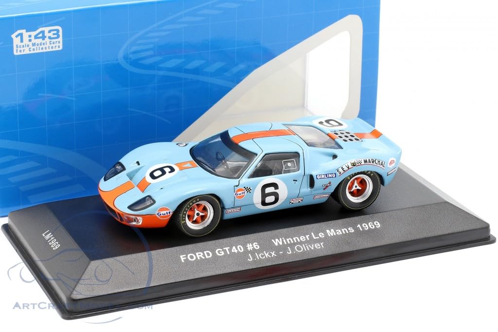 Amazon | イクソ(IXO) ミニカー 1/43 フォード GT40 ガルフ 1969