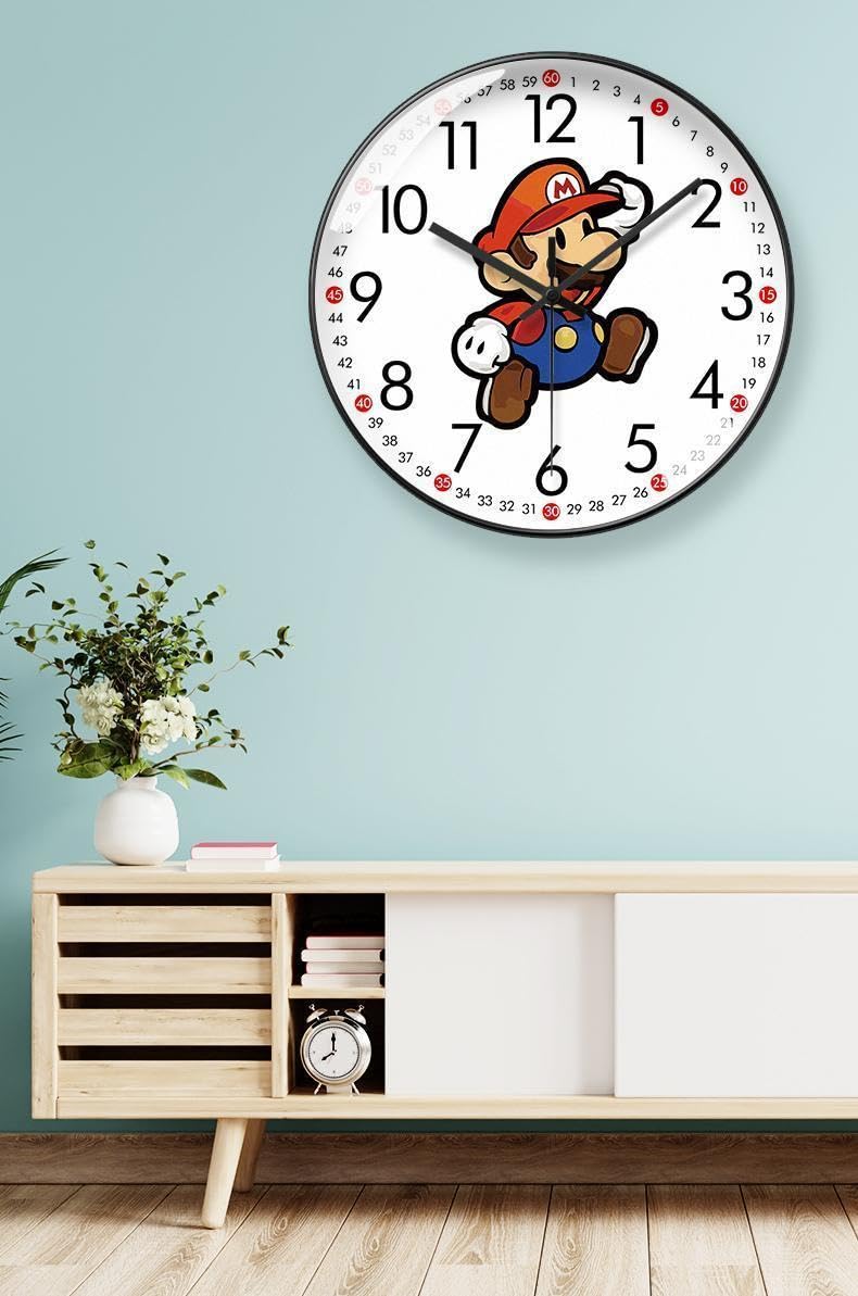 Amazon.co.jp: Raineed スーパーマリオ壁掛け時計 壁掛け時計 掛け時計