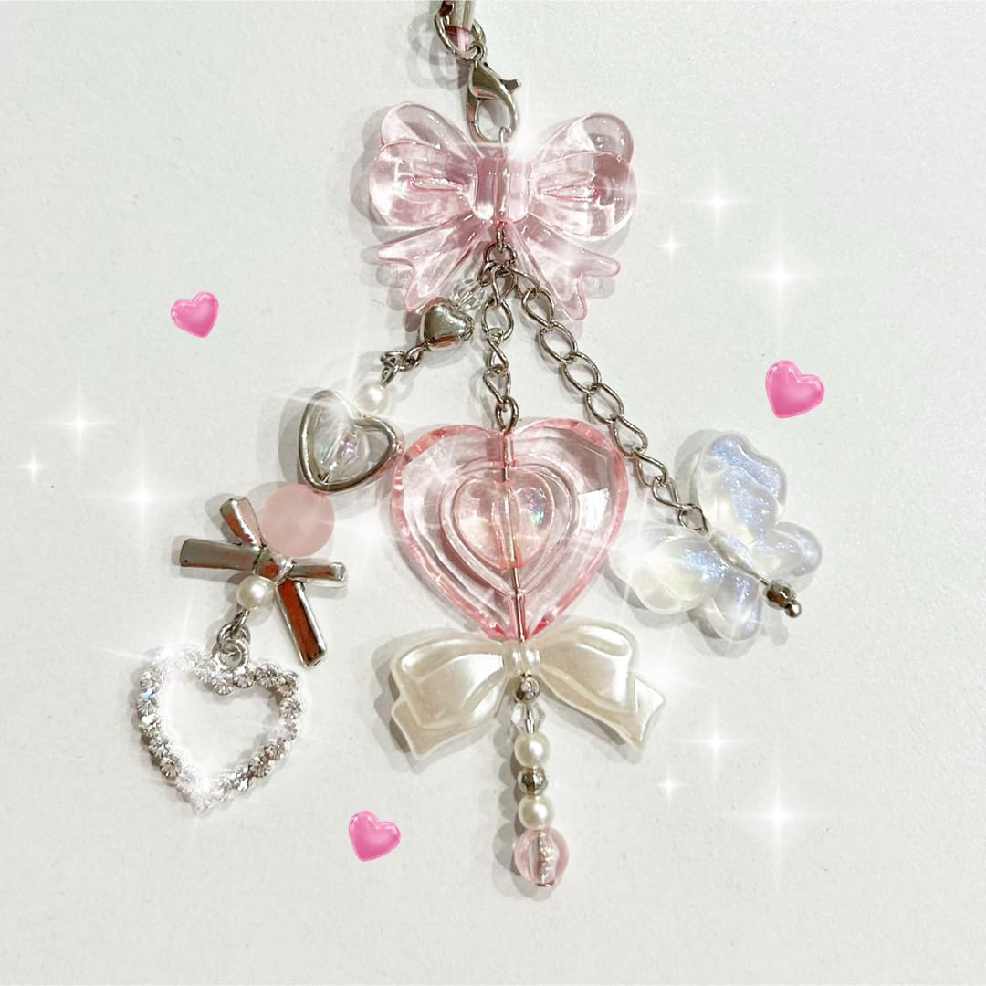 Amazon.co.jp: no.59| ビーズキーホルダー コレクトブック ピンク 韓国