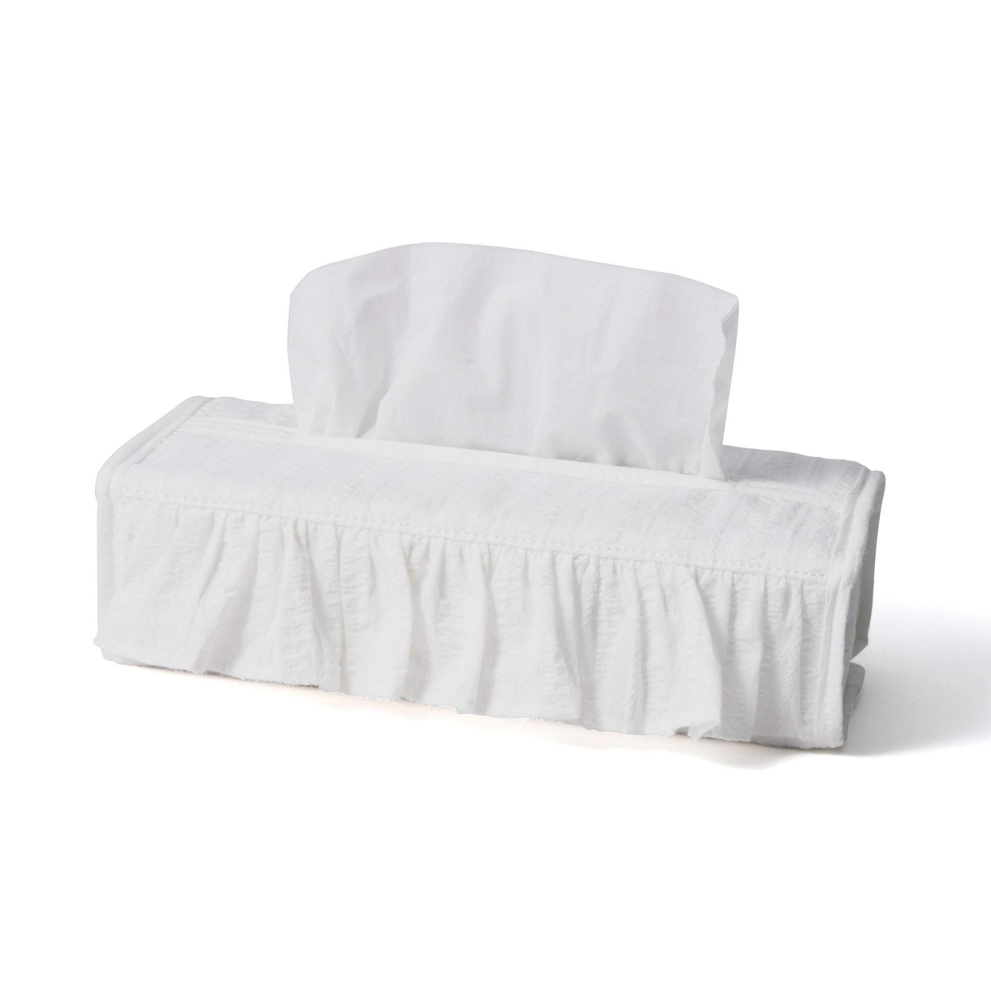 Amazon｜Francfranc フランフラン フリル ティッシュカバー ホワイト