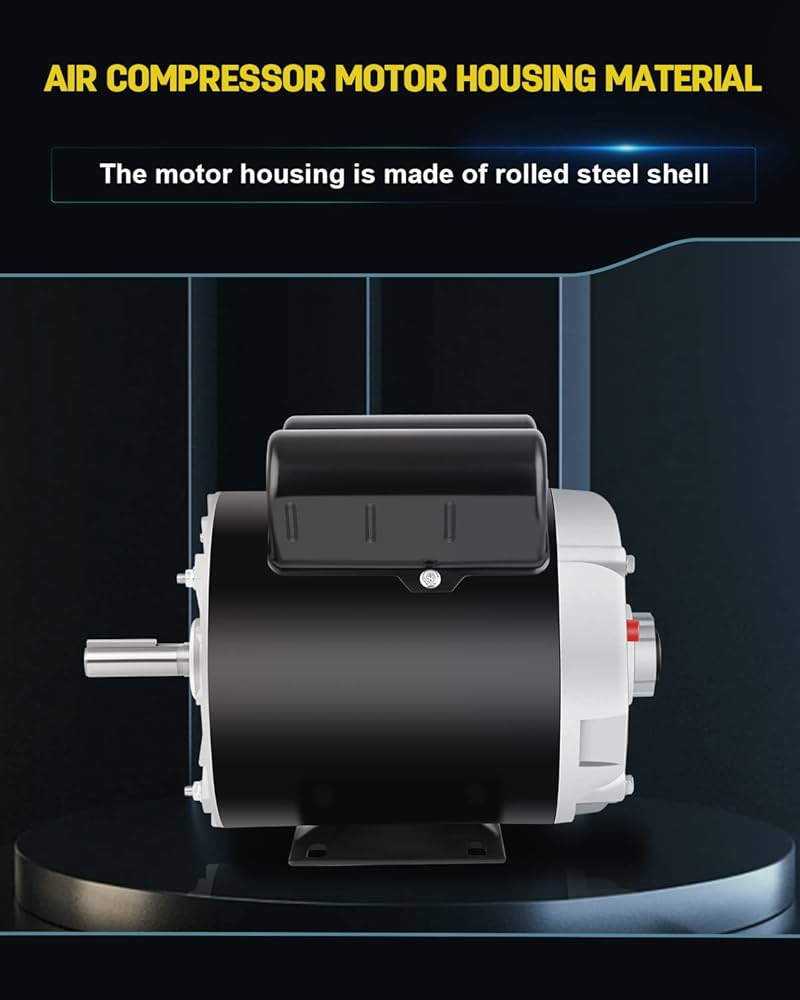 Amazon | エアコンプレッサーモーター、2 HP SPL 3450 RPM電動モーター