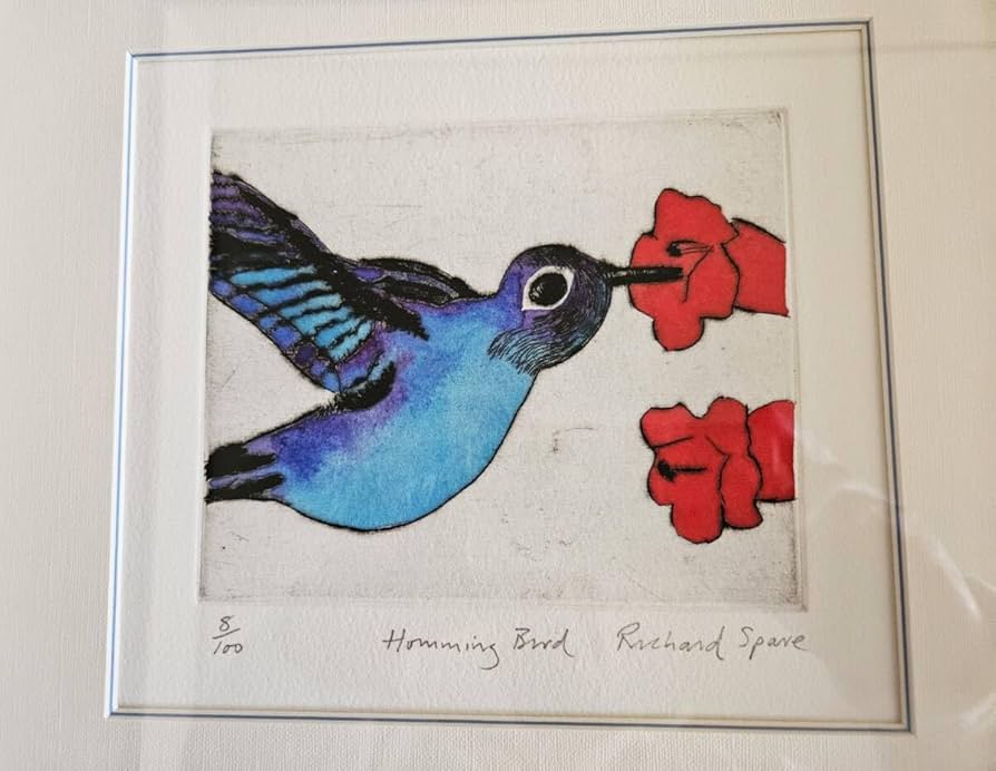 Amazon.co.jp: 真作 リチャードスペア Richard Spare 版画 「 Humming