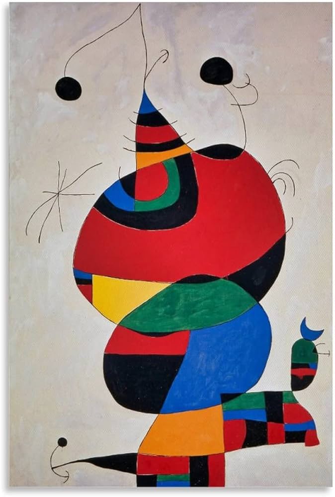 Amazon.co.jp: Joan Miro ジョアン・ミロ(女・鳥・星)シュルレアリスム