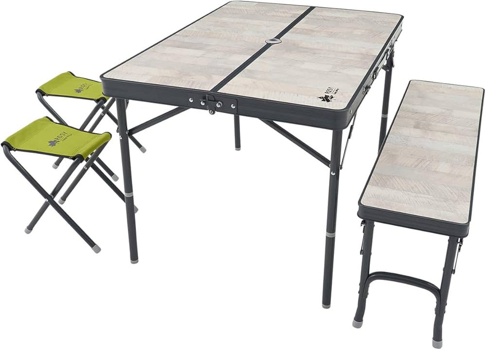 Amazon | ロゴス(LOGOS) ROSY ファミリーベンチテーブルセット