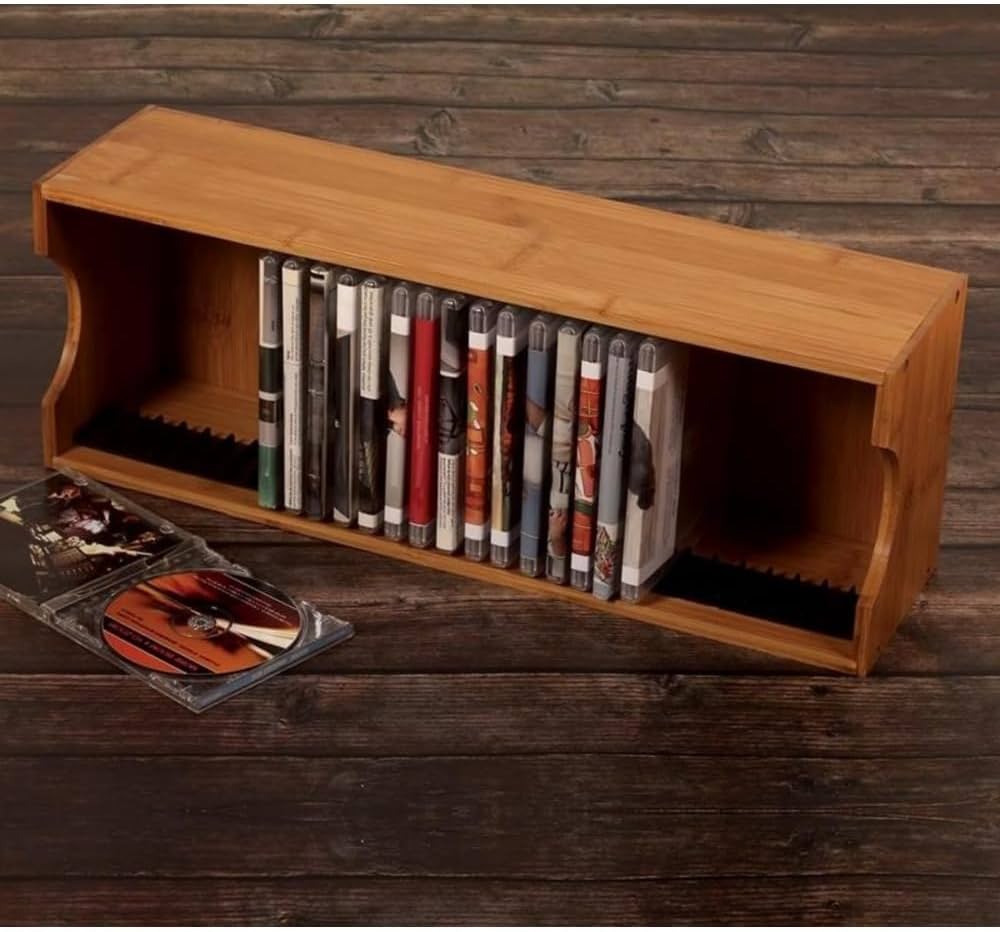 Amazon.co.jp: Guyyelt 収納ラック、木製収納ラック、ディスクラック