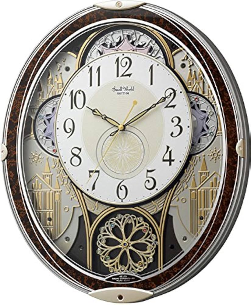 Amazon.co.jp: リズム時計工業 SmallWorld 電波からくり 掛け時計