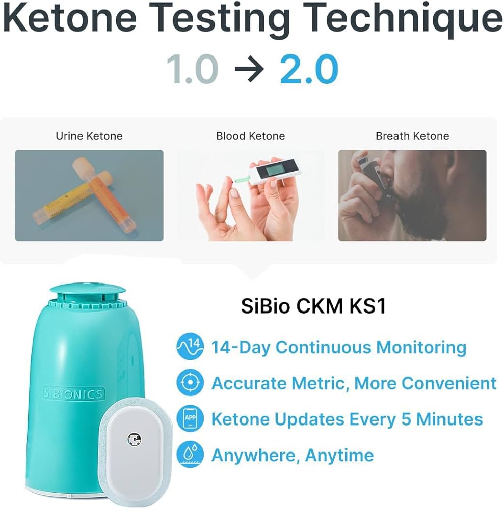 SIBIO KS1 CKM Continuous Ketone Monitoring Without Painful
