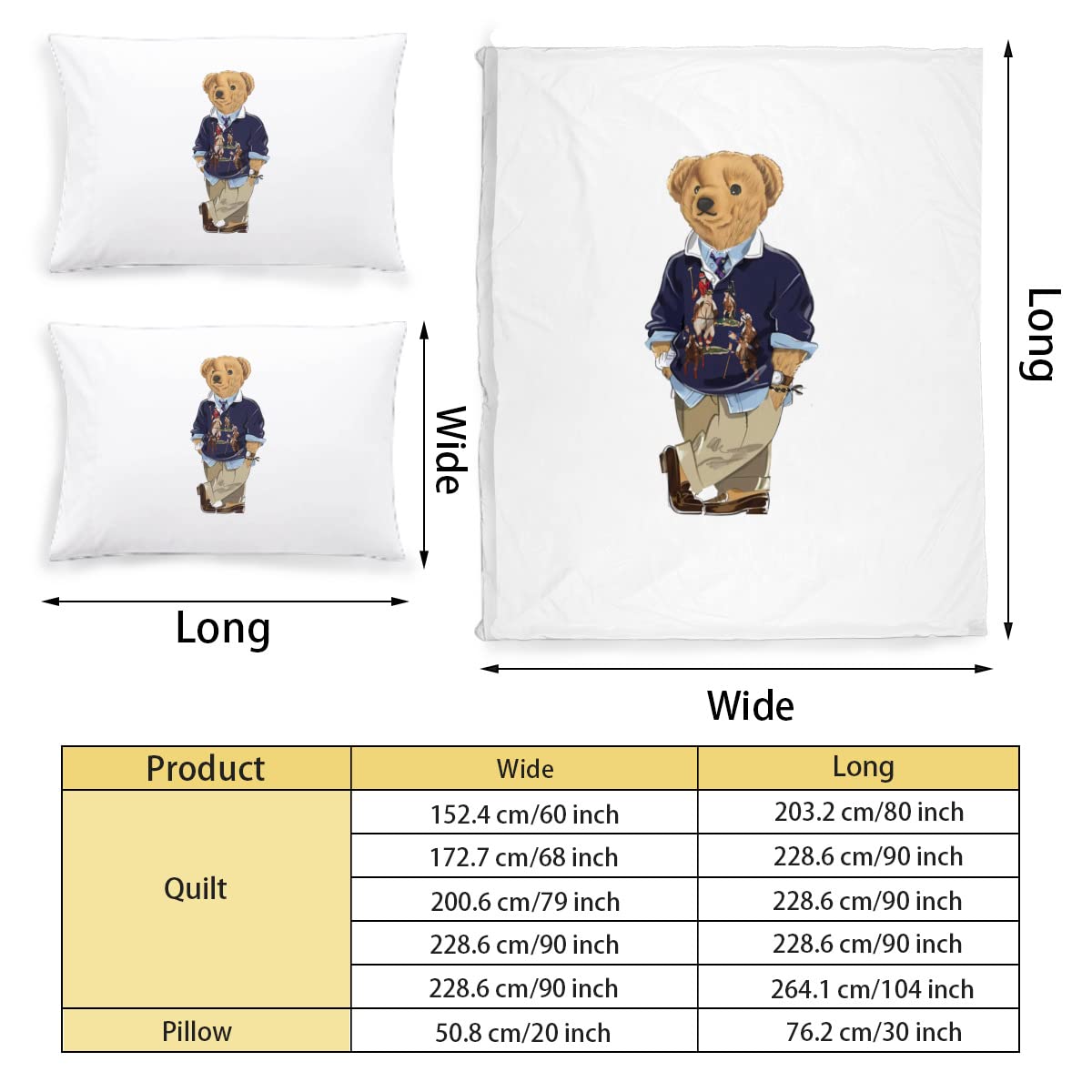 Amazon｜くま ポロベアー bear polo bear 布団カバー 枕カバー 3ピース