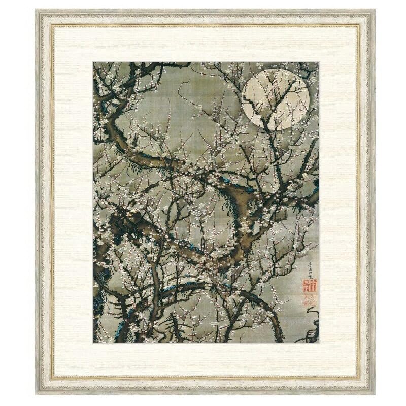 Amazon.co.jp: 日本の名画 伊藤若冲 梅花皓月図（ばいかこうげつず