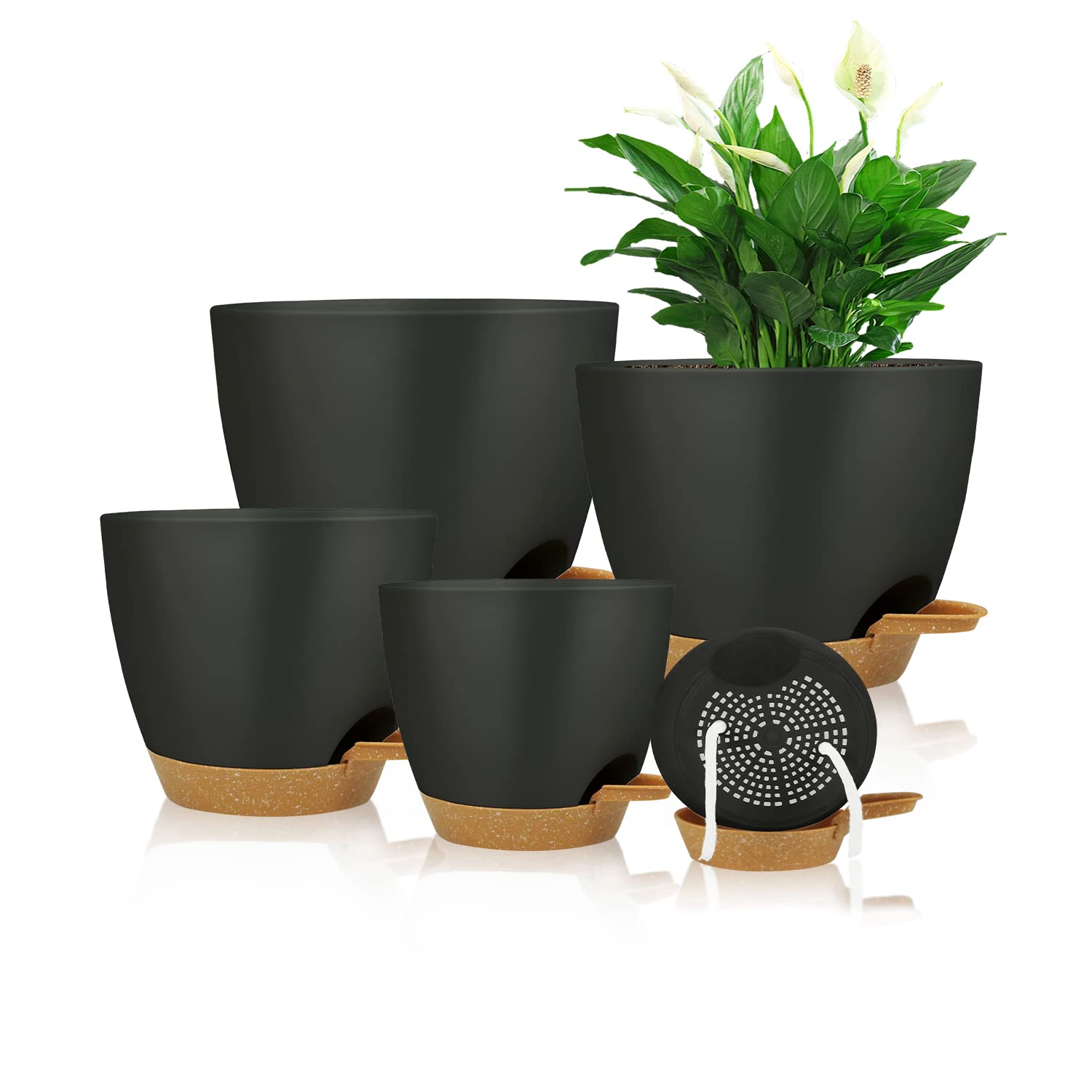 Amazon.com: Self Watering Planters with Drainage Holes Reservoir