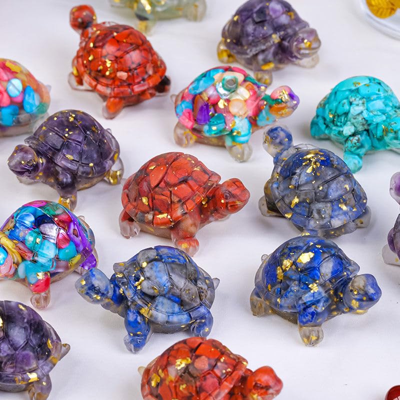 Amazon.co.jp: MOMOAO 亀 10個セット 装飾品 ランダムの色 カメ 天然石