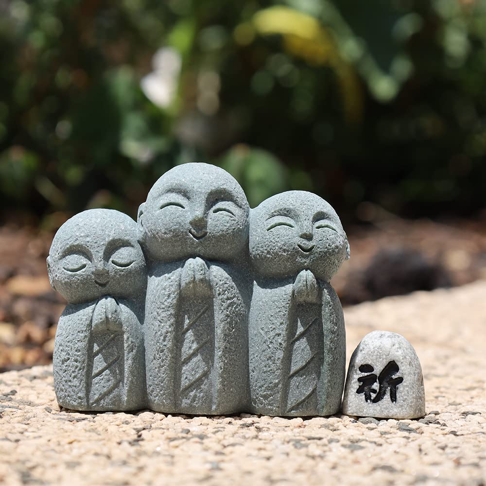 Amazon｜QIUEER CCお地蔵さんセット癒し可愛い小型置物祈りお地蔵様
