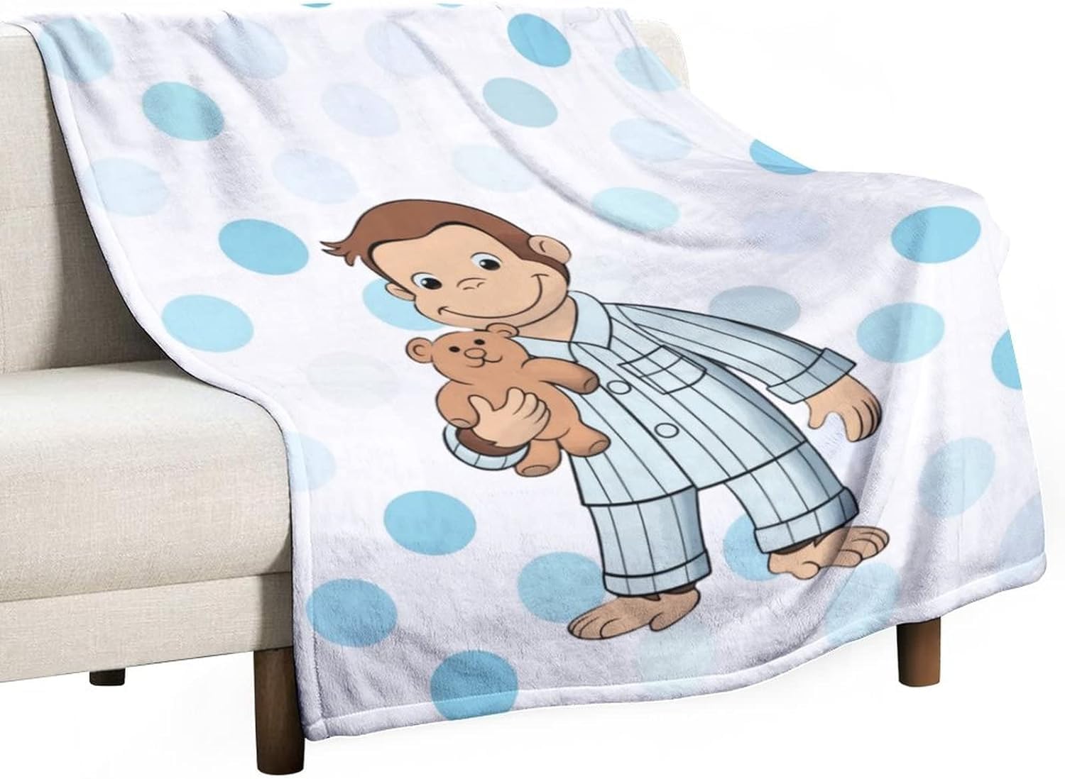 Amazon｜おさるのジョージ ブランケット blanket フランネル ふんわり