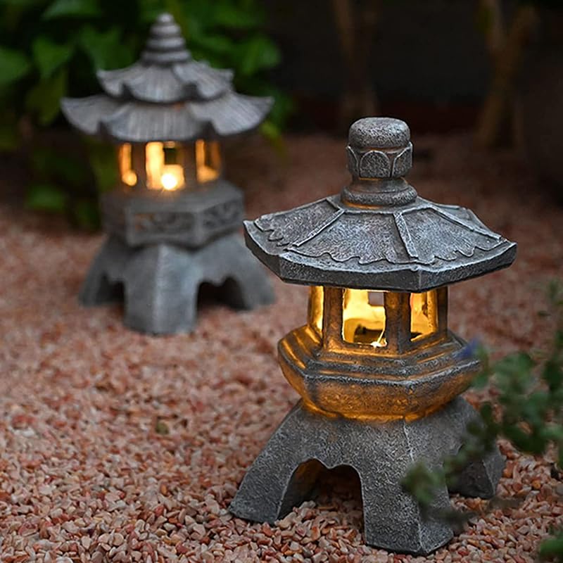Amazon | ガーデンライト ソーラー ライト 灯篭 とうろう 和風 灯籠