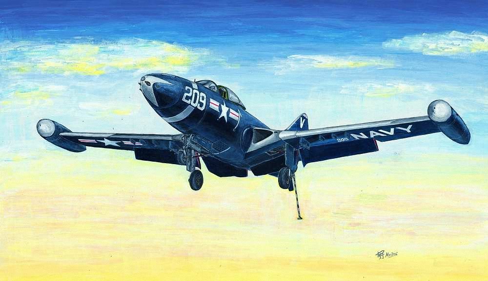 Amazon.com: Trumpeter 1/48 F9F2 Panther US Navy Fighter Model Kit