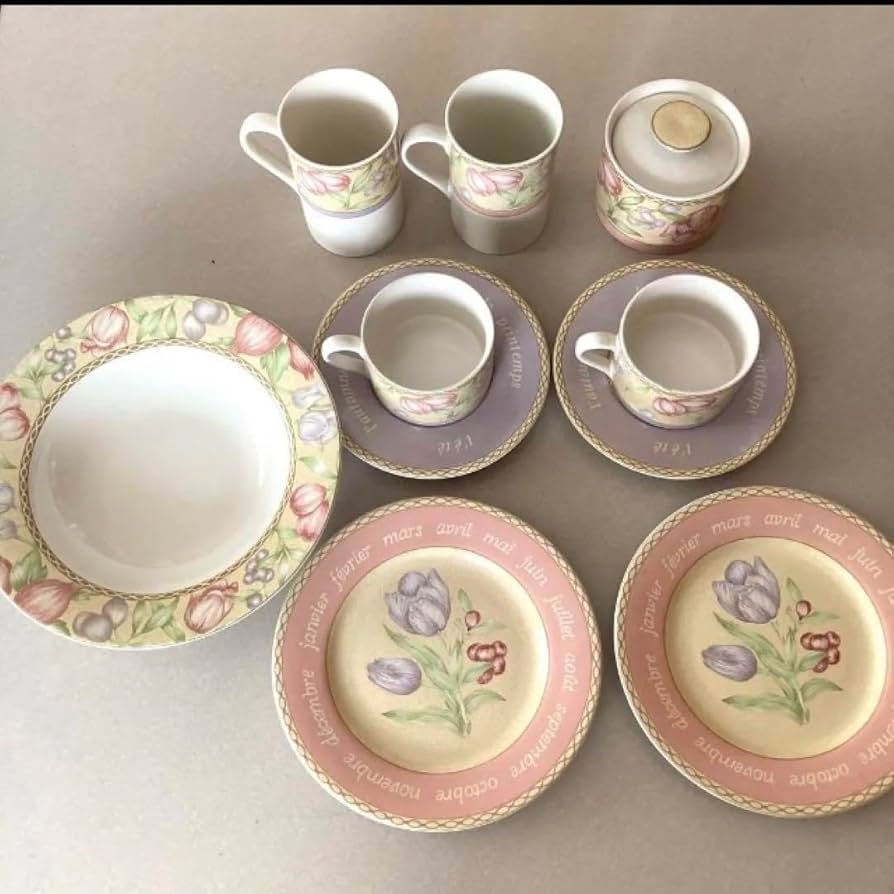 Amazon.co.jp: les saisons レ セゾン 食器セット マグカップ 皿