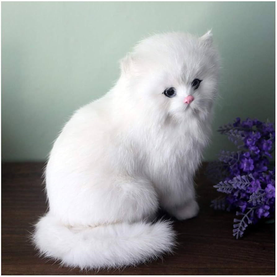 Amazon.co.jp: シミュレートされた猫の動物モデル-白いペルシャ猫の