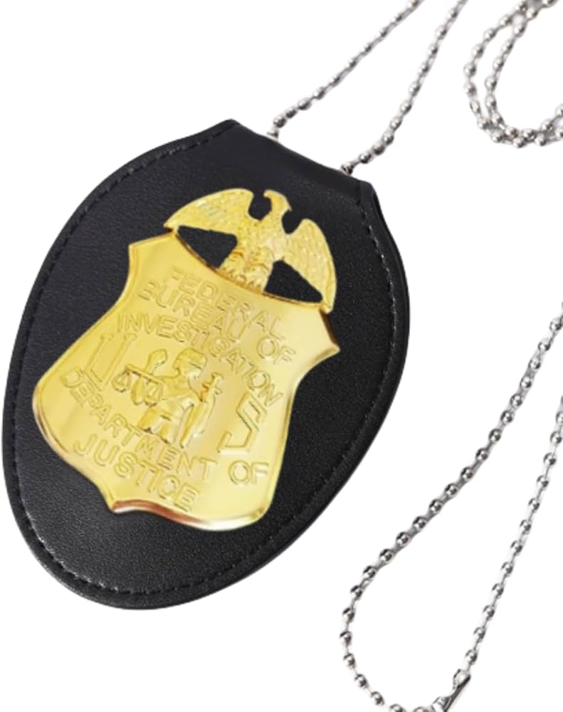 Amazon | FBI メタルバッジ レザーホルダー付き ロールプレイバッジ