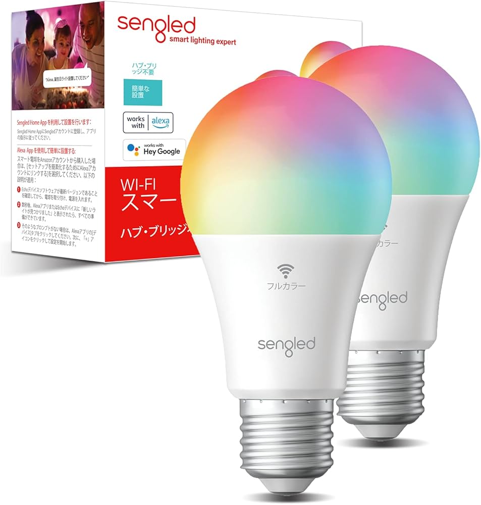 Amazon.co.jp: Wi-Fi接続 Sengled スマート LED電球 e26口金 60w相当