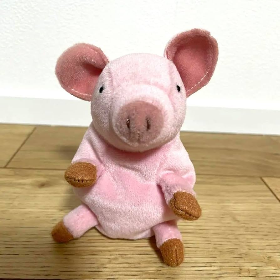 Amazon.co.jp: モンスイユ MON SEUIL ぬいぐるみ ブタ レトロ : おもちゃ