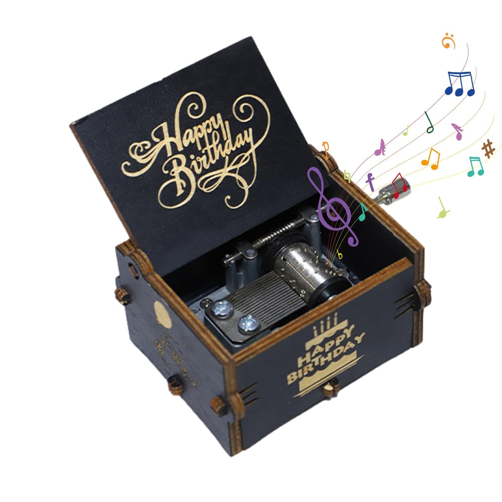 Amazon.co.jp: 木製手回しオルゴール、Happy オルゴール、バースデー