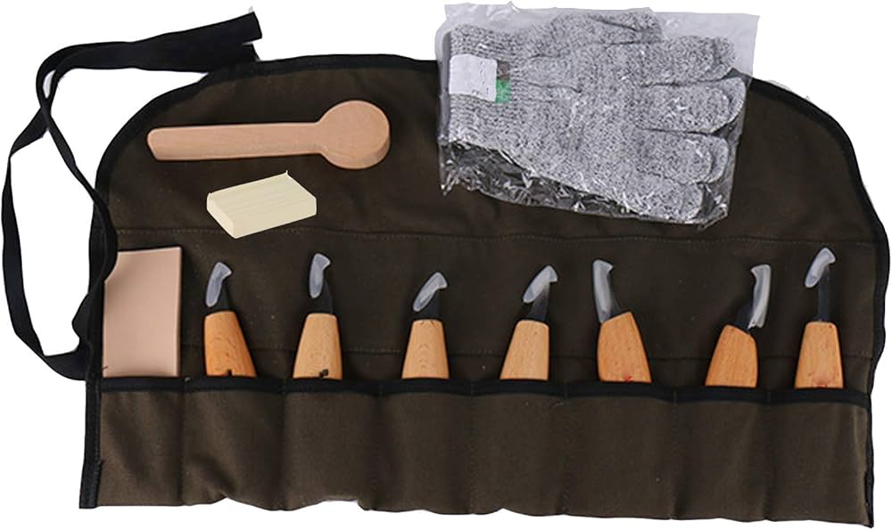 Amazon | 木彫り道具セット、初心者向け木彫り道具キット12 in 1