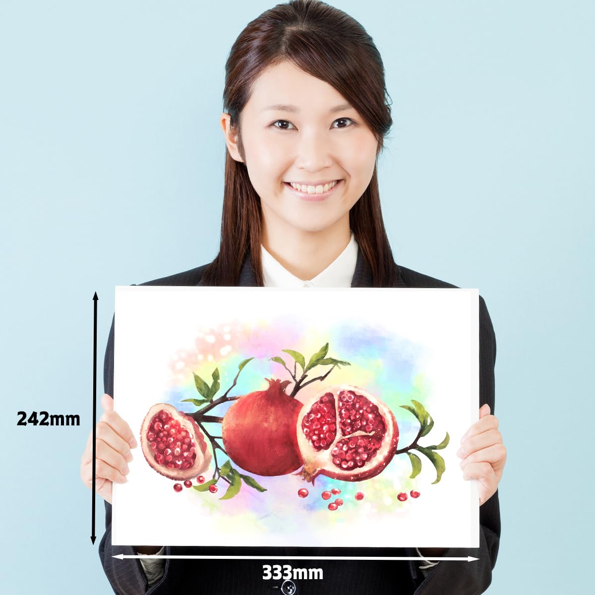 Amazon.co.jp: ざくろの絵 開運 子宝 絵画 キャンバスアート 風水